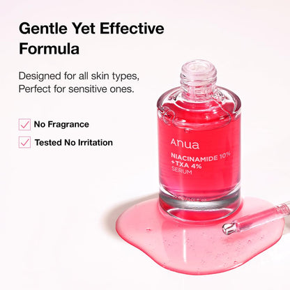 ANUA Niacinamide 10 + TXA 4 Serum, Hyaluronic Acid, Facial Serum, Glow Back Serum, Dark Spot Care, Postnatal Skincare, Korean Skincare (30ml/1.01 fl.oz) - Essenzi