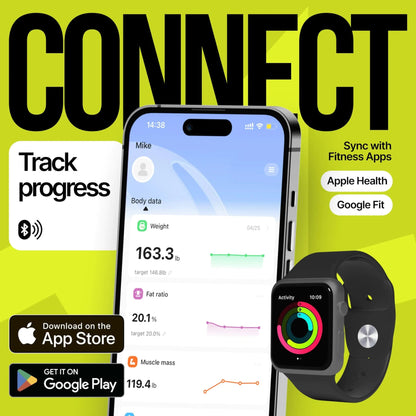 Digital Smart Scale with BMI, Body Fat, Muscle Mass Measurements - Essenzi