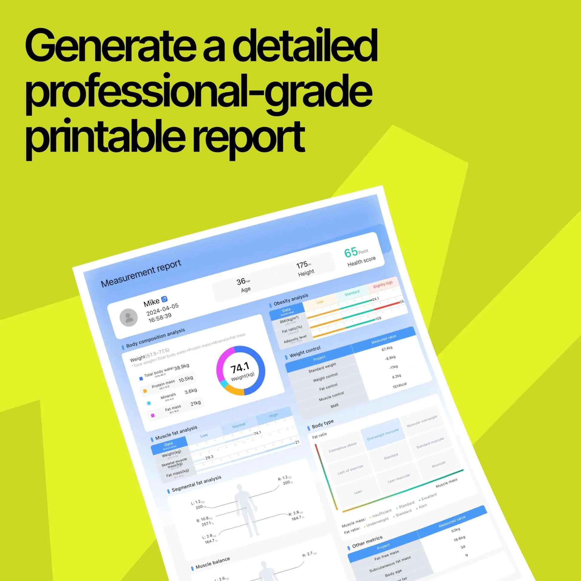 Digital Smart Scale with BMI, Body Fat, Muscle Mass Measurements - Essenzi