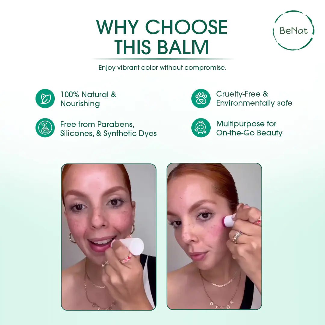 Lip & Cheek Bloom. 2 in 1 Natural Lipstick for Vibrant Color. - Essenzi