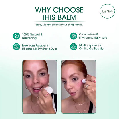 Lip & Cheek Bloom. 2 in 1 Natural Lipstick for Vibrant Color. - Essenzi