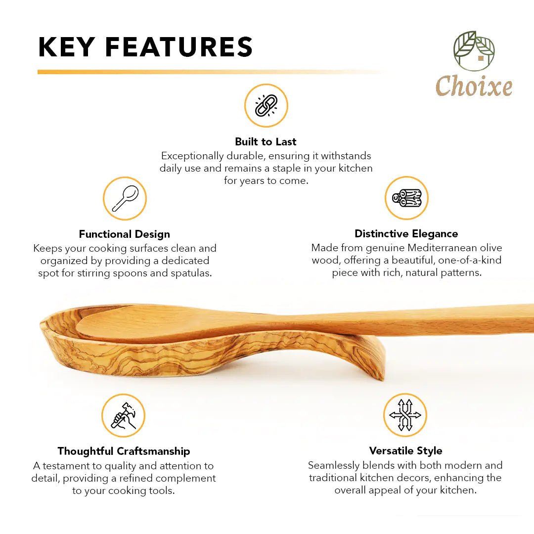 Olive Wood Spoon Rest - Essenzi