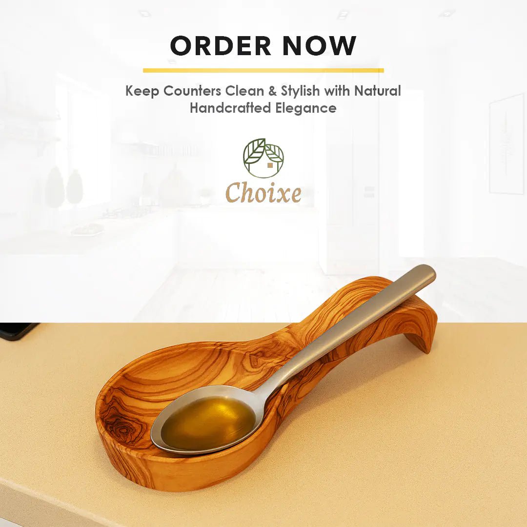 Olive Wood Spoon Rest - Essenzi