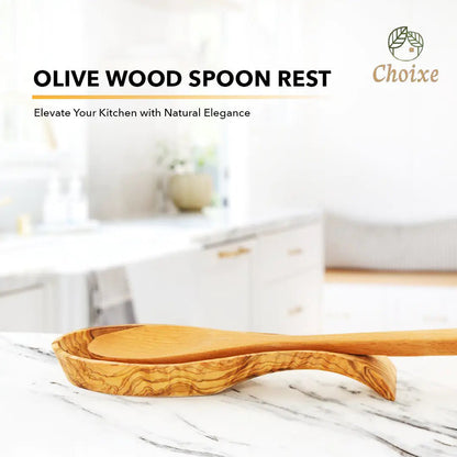 Olive Wood Spoon Rest - Essenzi