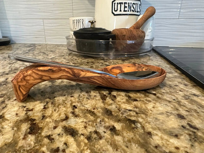 Olive Wood Spoon Rest - Essenzi