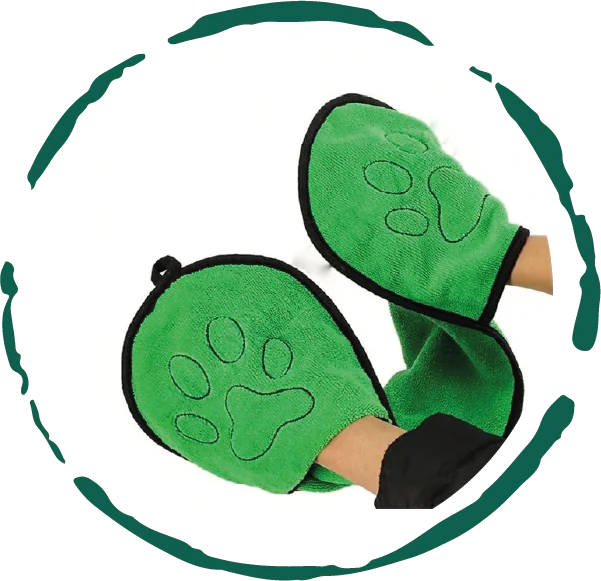 Dog Bath Towel Double Pocket Design